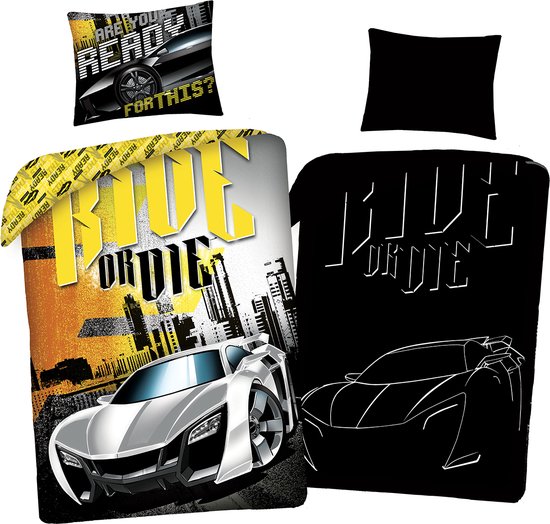 The Fast and the Furious Dekbedovertrek Ride or Die Glow in the Dark - 140 x 200 cm - Katoen - 70 x 90 cm - Afbeelding 2