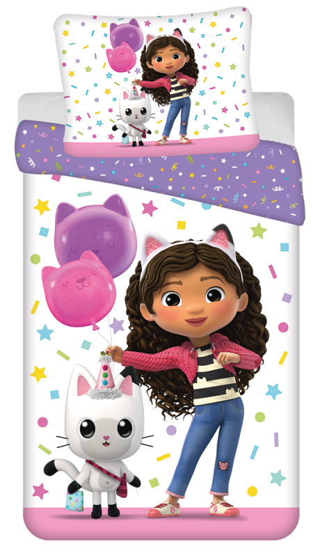 Gabby's Dollhouse Dekbedovertrek balloon - 140 x 200 cm - Katoen