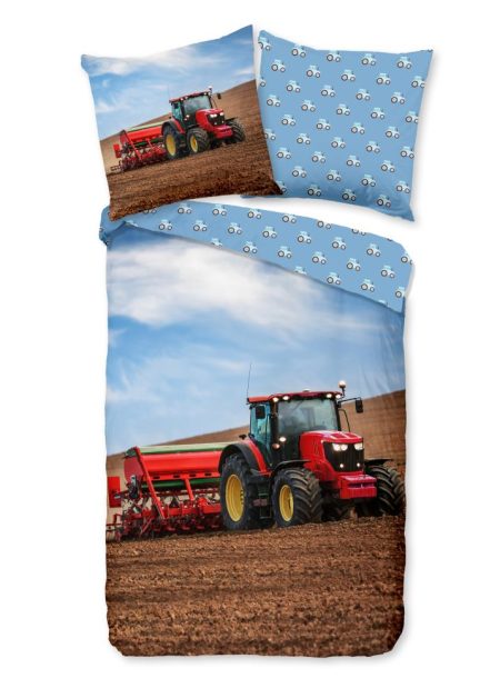 Good Morning Dekbedovertrek "tractor" - Multi - (140x200 cm) - Katoen Flanel