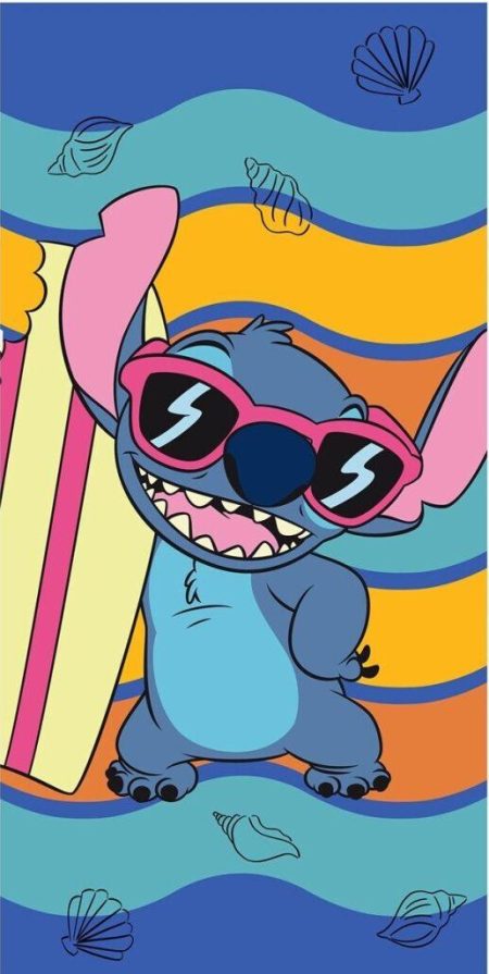 Stitch strandlaken Chill Vibes 70 x 140 cm polyester