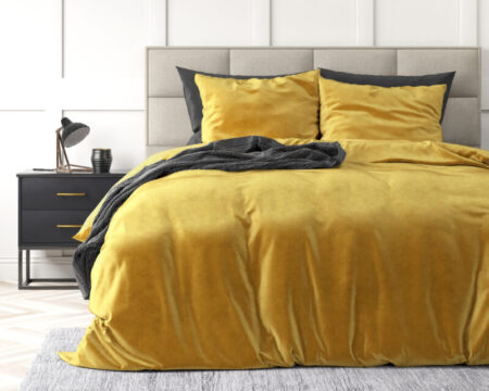 Sleeptime Velvet Uni Dekbedovertrek Goud 240 x 220 cm