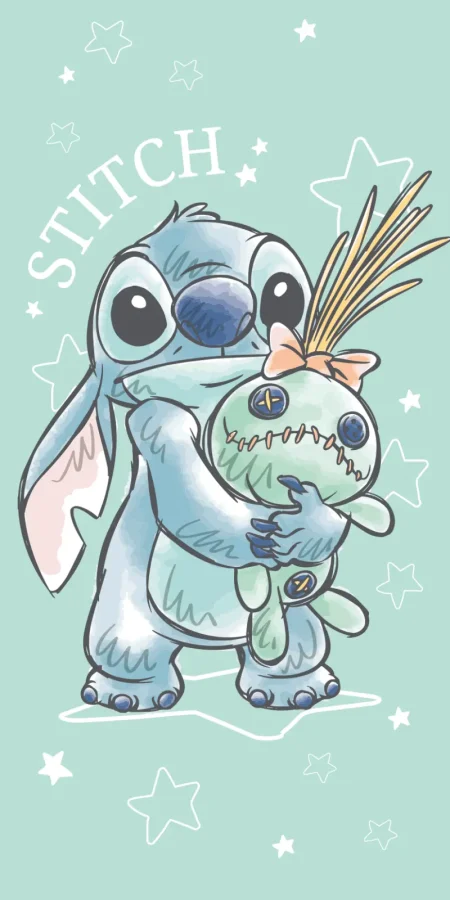 Stitch strandlaken Buddie 70 x 140 cm Katoen