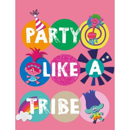 Trolls Fleece plaid Part like a Tribe  100 x 150 cm