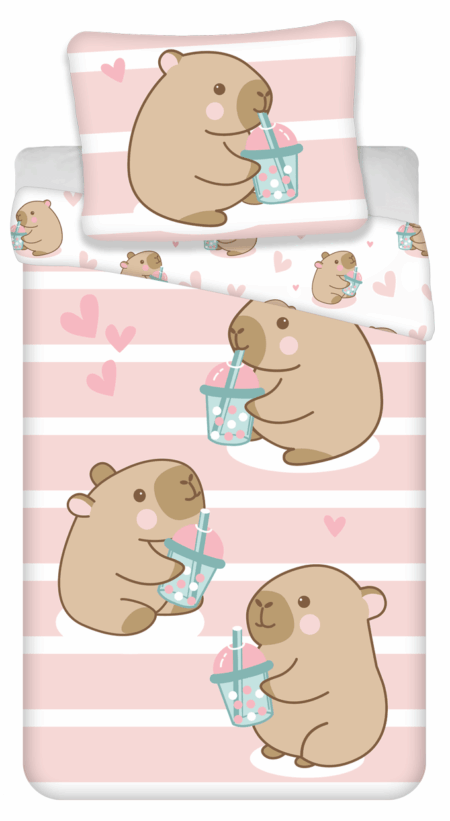 Dekbedovertrek Capybara 140 x 200 cm -  70 x 90 cm - Katoen