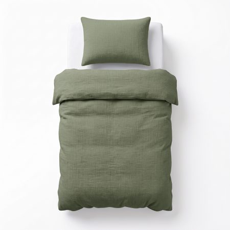 Dreamhouse Mousseline Mossy Groen 140 x 220/240 cm