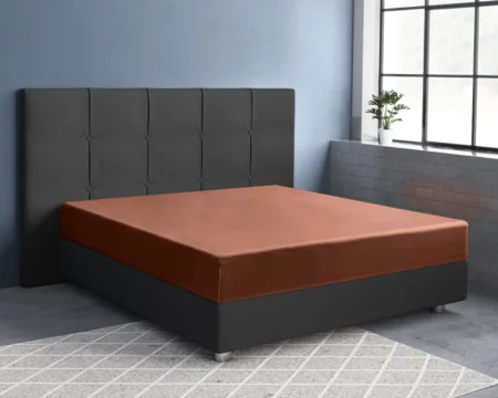 Primaviera Deluxe Satijnen Hoeslaken Bruin 80 x 200 cm
