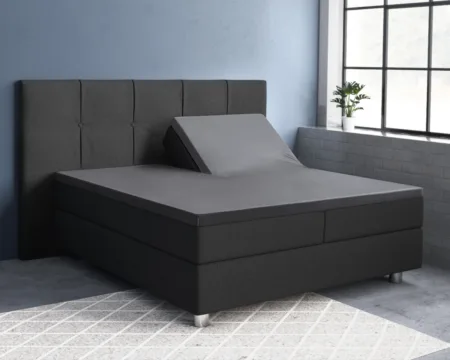 Primaviera Deluxe Splittopper Satijn Hoeslaken Antraciet 180 x 220 cm