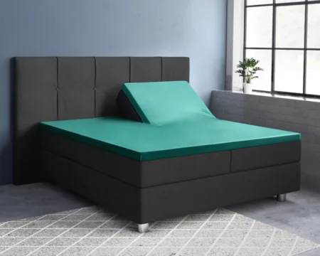 Primaviera Deluxe Splittopper Satijn Hoeslaken Donker Groen 160 x 200 cm