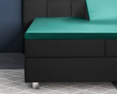 Primaviera Deluxe Splittopper Satijn Hoeslaken Donker Groen 180 x 200 cm