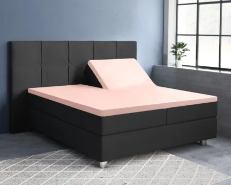 Primaviera Deluxe Splittopper Satijn Hoeslaken Roze 180 x 200 cm