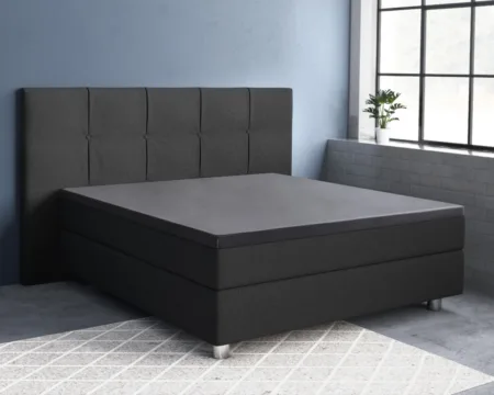 Primaviera Deluxe Topper Satijn Hoeslaken Antraciet 160 x 220 cm