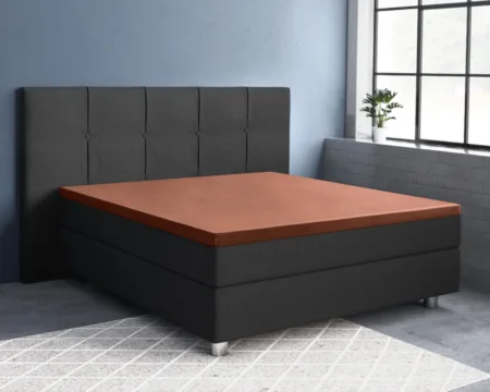 Primaviera Deluxe Topper Satijn Hoeslaken Bruin 160 x 200 cm