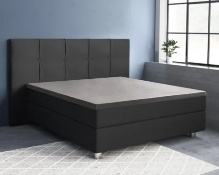 Primaviera Deluxe Topper Satijn Hoeslaken Grijs 160 x 200 cm