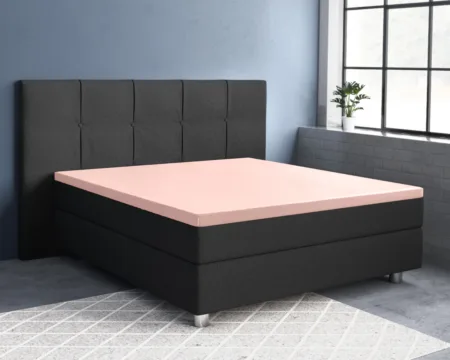 Primaviera Deluxe Topper Satijn Hoeslaken Roze 180 x 200 cm