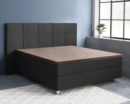 Primaviera Deluxe Topper Satijn Hoeslaken Taupe 160 x 200 cm