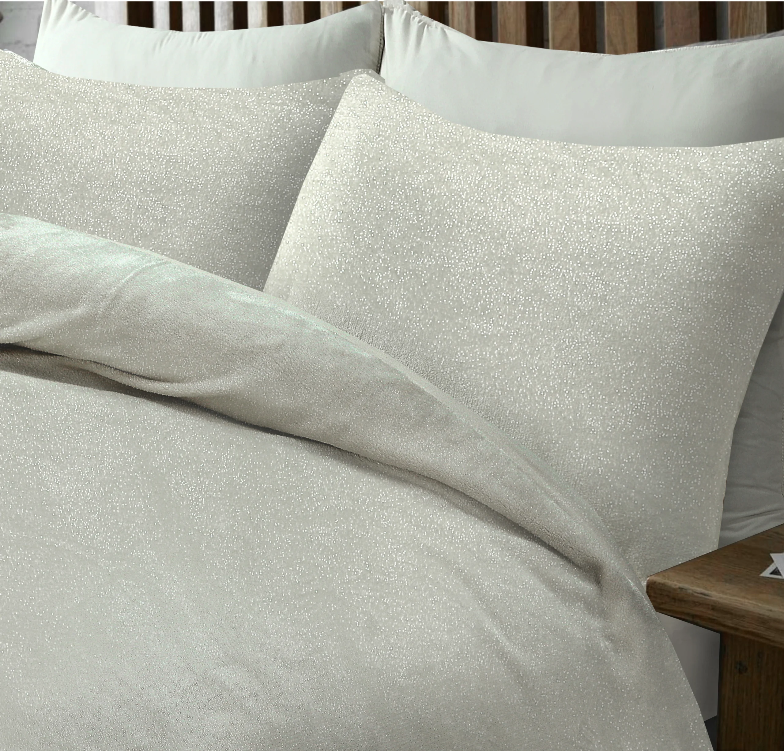 Sleeptime Glamour Flanel Deco Foil Creme 200 x 200/220 cm - Afbeelding 3