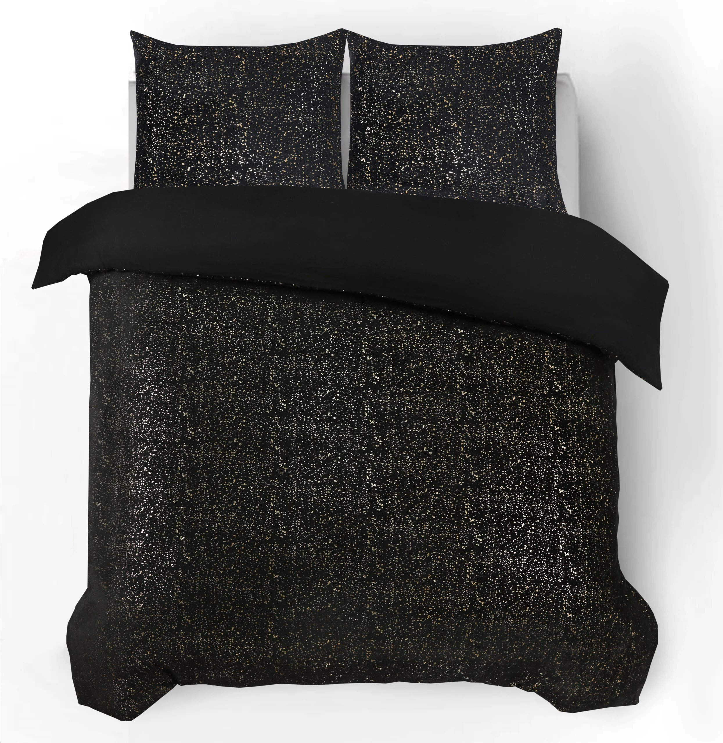 Sleeptime Glamour Flanel Sprankle Foil Zwart 200 x 200/220 cm