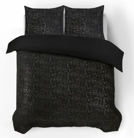 Sleeptime Glamour Flanel Sprankle Foil Zwart 200 x 200/220 cm