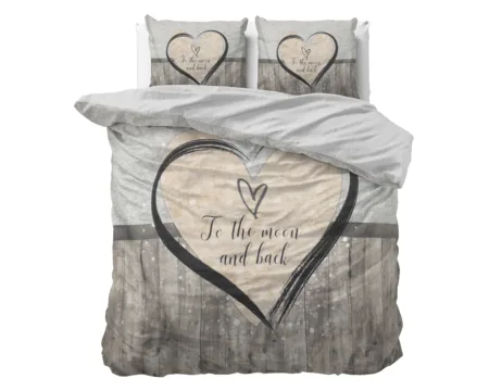 Sleeptime Love To The Moon And back 2 Grijs 200 x 200/220 cm