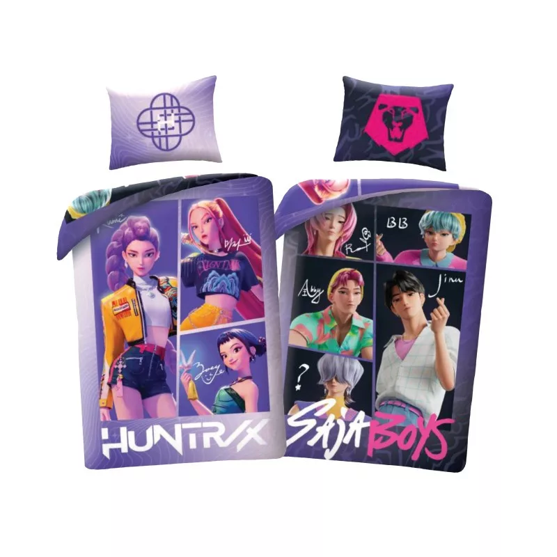 K-pop Demon Hunters dekbedovertrek Saja Boys 140 x 200 cm - Polyester