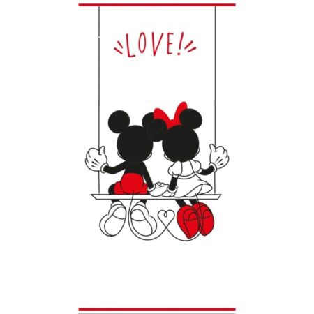 Disney Mickey Mouse Strandlaken Love Schommel - 70 x 140 cm - 100% katoen