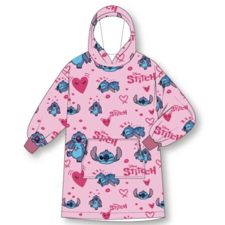 Lilo en Stitch Poncho - maat kind - Sherpa