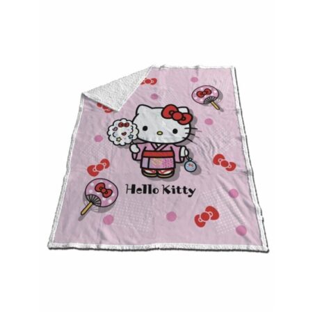 Hello Kitty Fleece deken - 130 x 170 cm - Sherpa - pre order