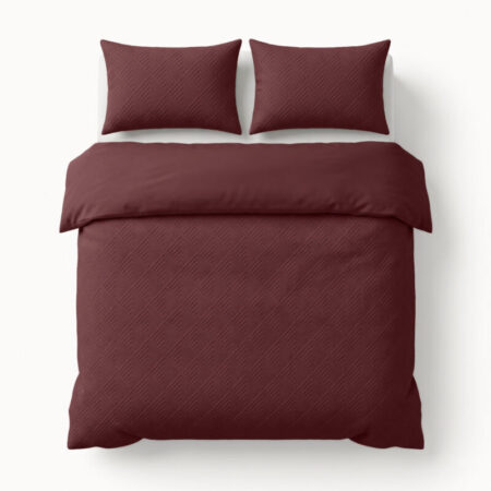 Sleeptime Modern Geo 3D Bordeaux 240 x 200/220 cm