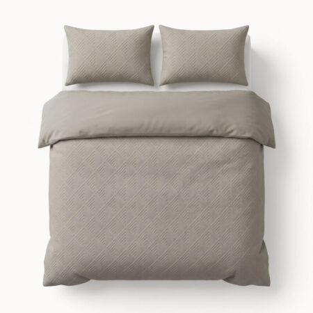 Sleeptime Modern Geo 3D Taupe/Grijs 200 x 200/220 cm