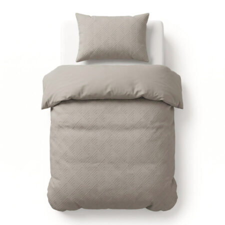 Sleeptime Modern Geo 3D Taupe/Grijs140 x 200/220 cm