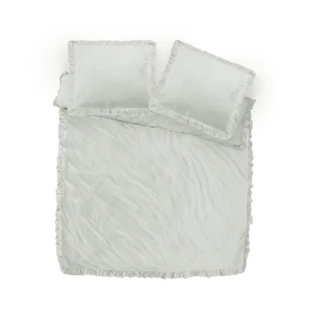 Sleeptime Velvet Ruffles Cappuccino Wit 240 x 220 cm