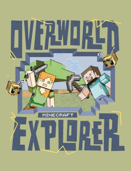 Minecraft fleece deken Overworld Explorer 130 x 170 cm - polyester