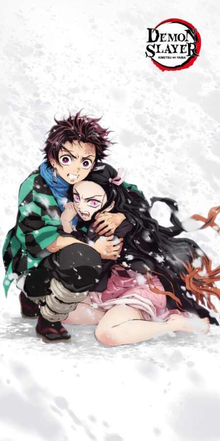 Demon Slayer strandlaken Tanjiro en Nezuko 70 x 140 cm - katoen