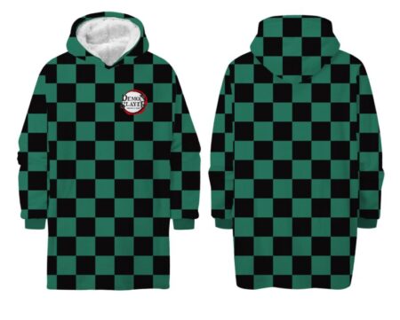 Demon Slayer hoodie deken Large (volwassen) - polyester