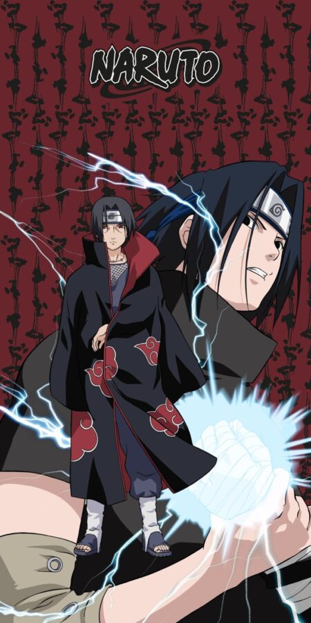 Naruto strandlaken Itachi en Sasuke 70 x 140 cm - katoen