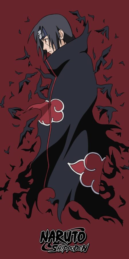 Naruto strandlaken Itachi Kraaien 70 x 140 cm - katoen
