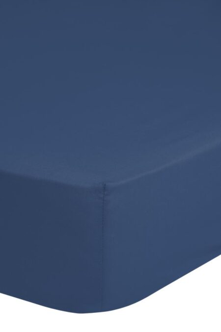 Good Morning Hoeslaken "Uni" - Blauw - (100x200 cm) - 100% Katoen