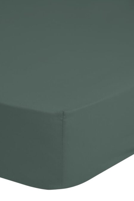 Good Morning Hoeslaken "Uni" - Groen - (90x220 cm) - 100% Katoen