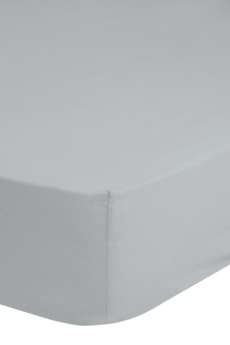 Good Morning Hoeslaken "Uni" - Grijs - (80x200 cm) - 100% Katoen
