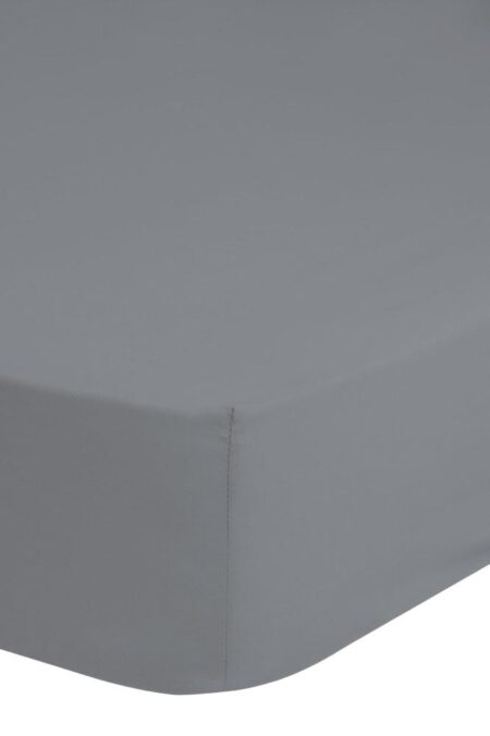 Good Morning Hoeslaken "Uni" - Grijs - (90x200 cm) - 100% Katoen