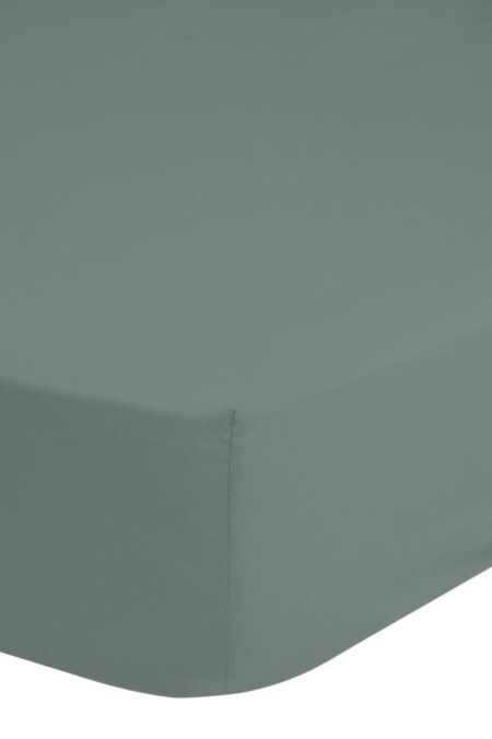 Good Morning Hoeslaken "Uni" - Groen - (90x200 cm) - 100% Katoen