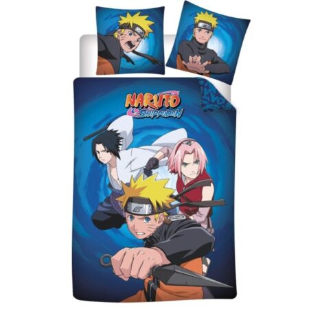 Naruto Dekbedovertrek - 135 x 200 cm (Duitse maat) - 80 x 80 cm - Flanel