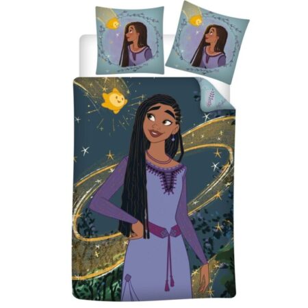 Disney Wish Dekbedovertrek - 135 x 200 cm (Duitse maat) - 80 x 80 cm - 100% katoen