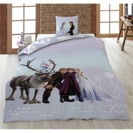Disney Frozen Dekbedovertrek - 140 x 200 cm - 65 x 65 cm - Flanel