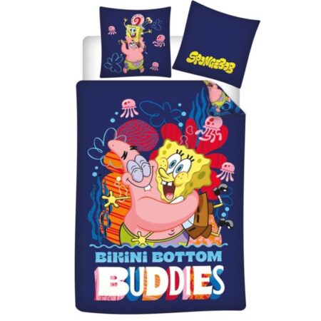 Spongebob Dekbedovertrek - 140 x 200 cm - 65 x 65 cm - Polykatoen