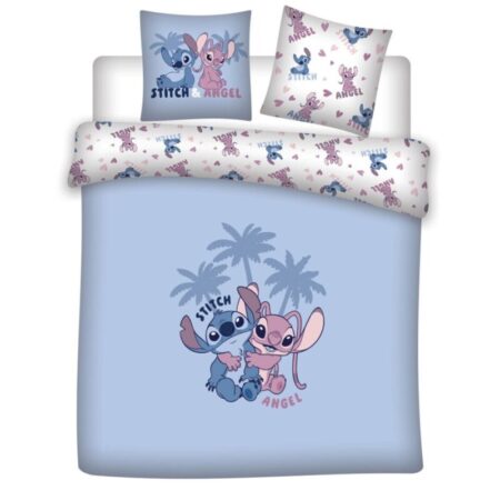 Lilo en Stitch Dekbedovertrek Angel Palmbomen - 240 x 220 cm - 65 x 65 cm - Polykatoen