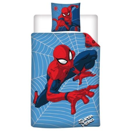 Spiderman Dekbedovertrek Super Hero Web - 135 x 200 cm (Duitse maat) - 80 x 80 cm - 100% katoen