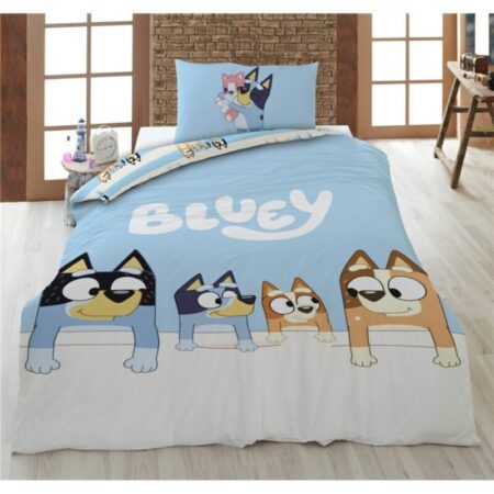 Bluey Dekbedovertrek - 160 x 210 cm (Zwitserse maat) - 65 x 100 cm - 100% katoen