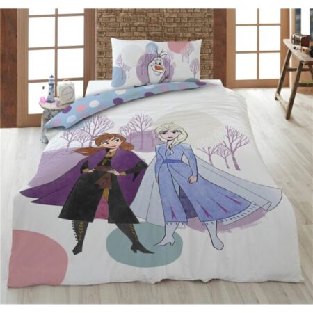 Disney Frozen Dekbedovertrek - 160 x 210 cm (Zwitserse maat) - 65 x 100 cm - 100% katoen