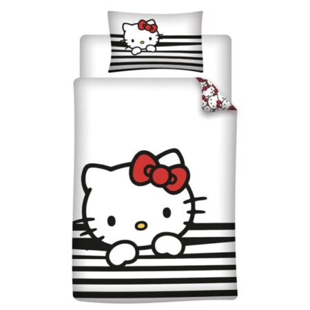 Hello Kitty Dekbedovertrek - 160 x 210 cm (Zwitserse maat) - 65 x 100 cm - 100% katoen